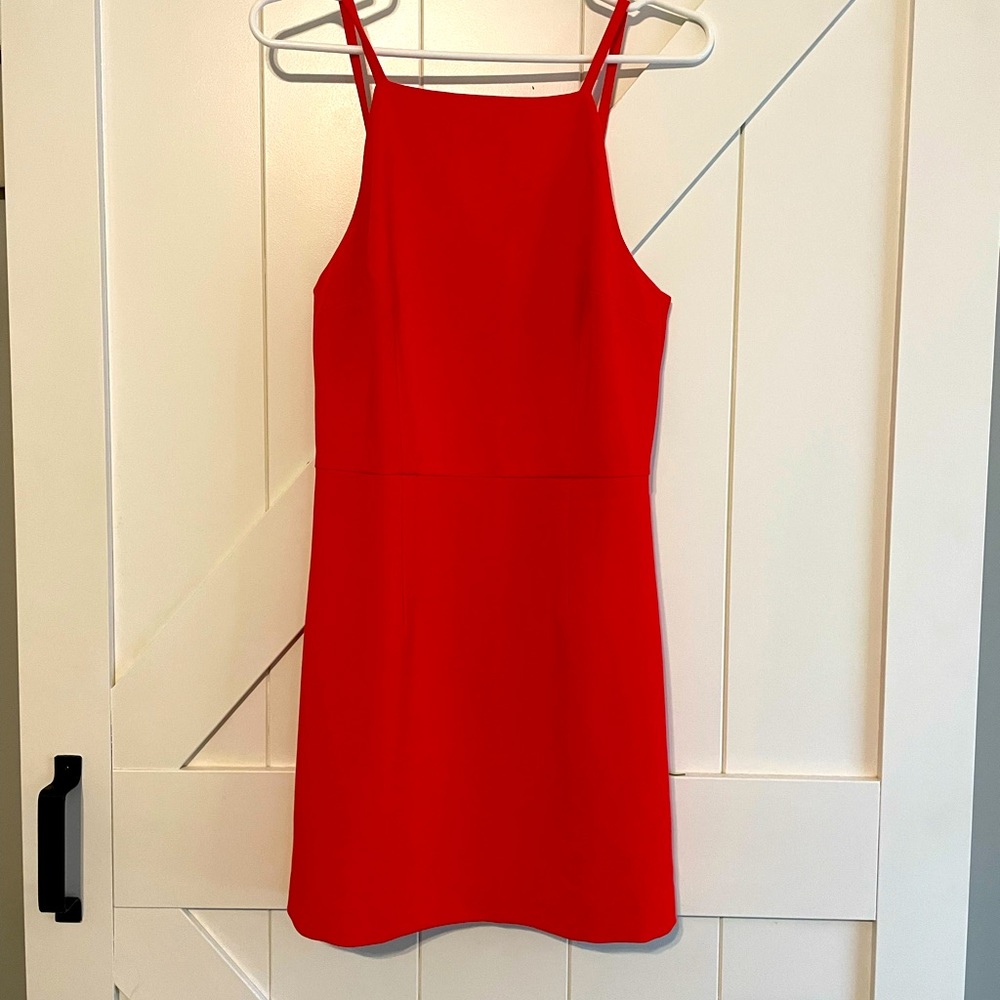 French Connection. Red, sleeveless dress.